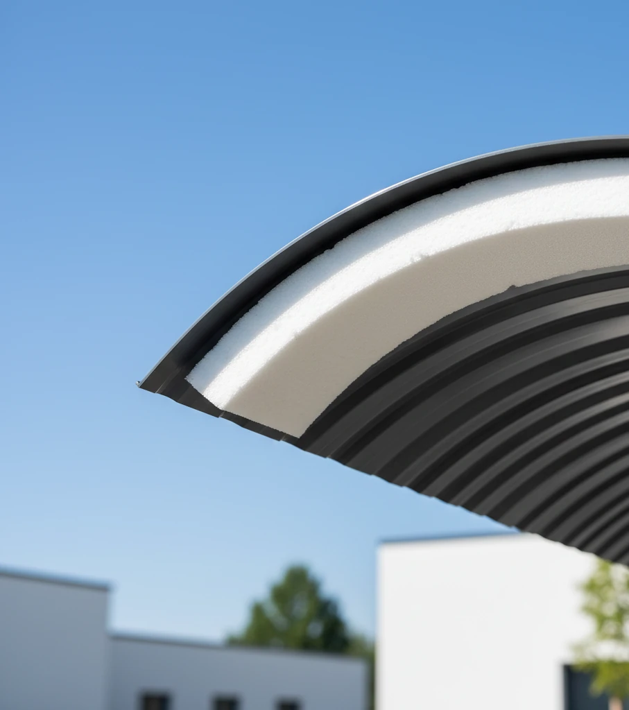 Lamiera coibentata curva